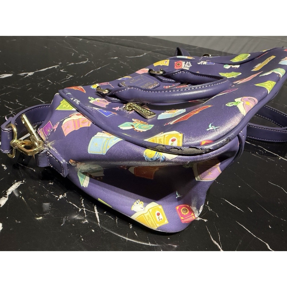 Disney Loungefly Princess Storybook w/ Animal Sidekicks Crossbody Bowler Bag - Picture 5 of 8